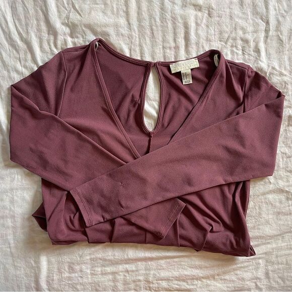 Forever 21 Romper | Long Sleeve, Plus Size, Mauve - Picture 10 of 13